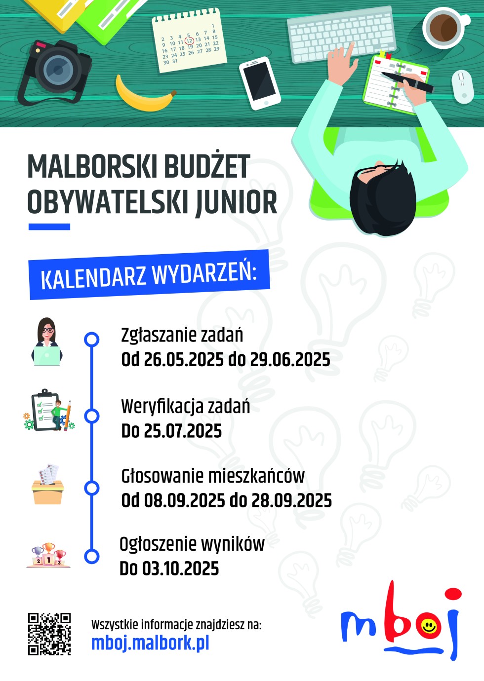 Malborski Budżet Obywatelski Junior 2025 rusza z nowymi zasadami - zgłoś swój pomysł online.