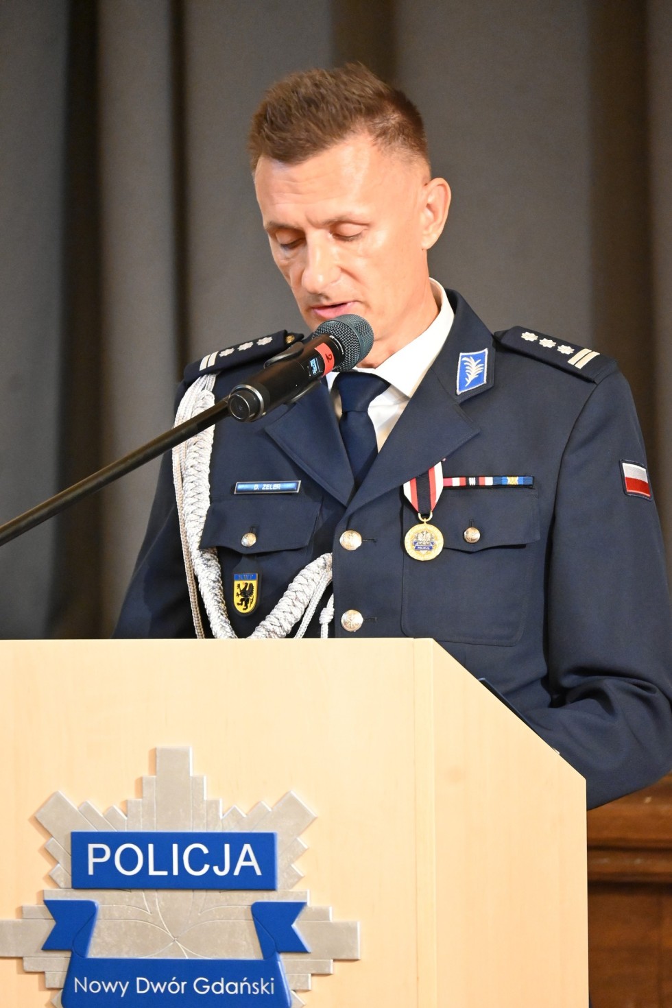 Uroczyste obchody Święta Policji w Nowym Dworze Gdańskim.