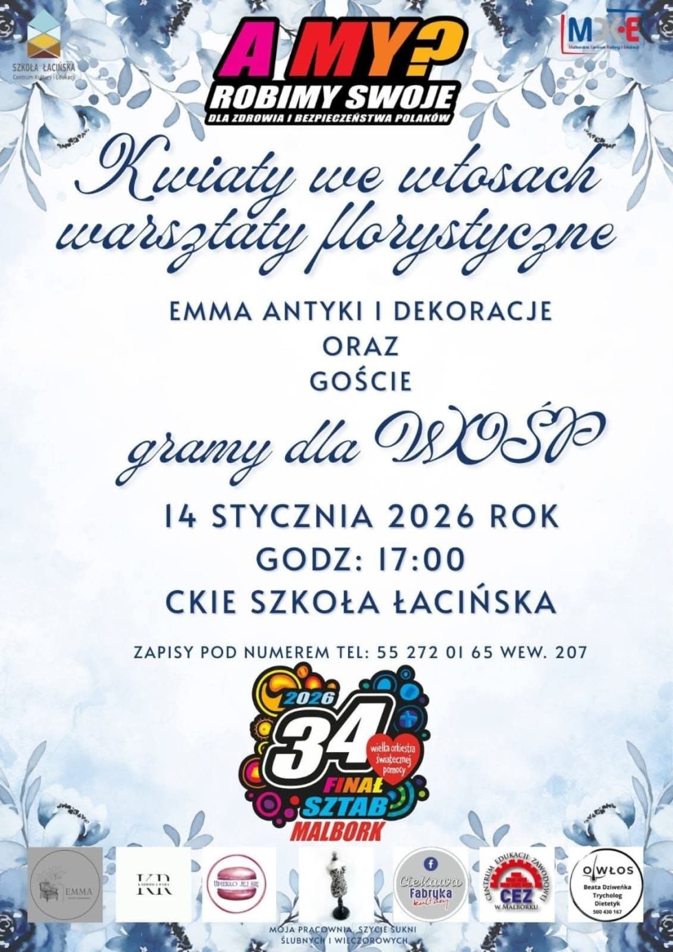 WOŚP w Malborku - pełen program wydarzeń 34. Finału.