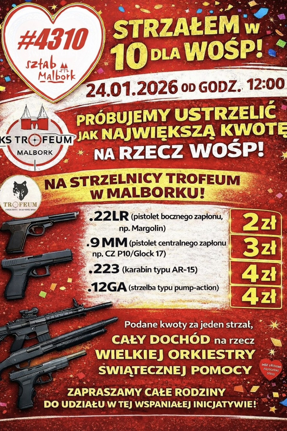 WOŚP w Malborku - pełen program wydarzeń 34. Finału.