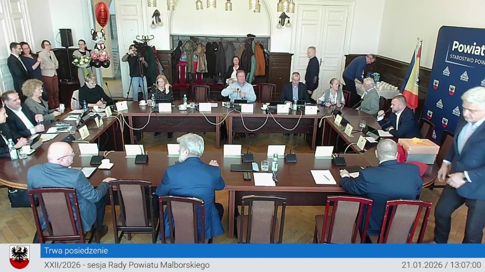 XXII sesja Rady Powiatu Malborskiego Zobacz wideo