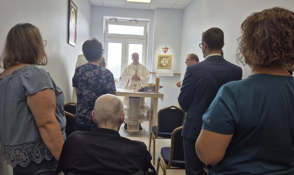 Relikwie Błogosławionej Rodziny Ulmów w malborskim hospicjum. Za nami pierwsza msza w nowej kaplicy