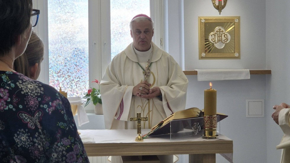 Relikwie Błogosławionej Rodziny Ulmów w malborskim hospicjum. Za nami pierwsza msza w nowej kaplicy