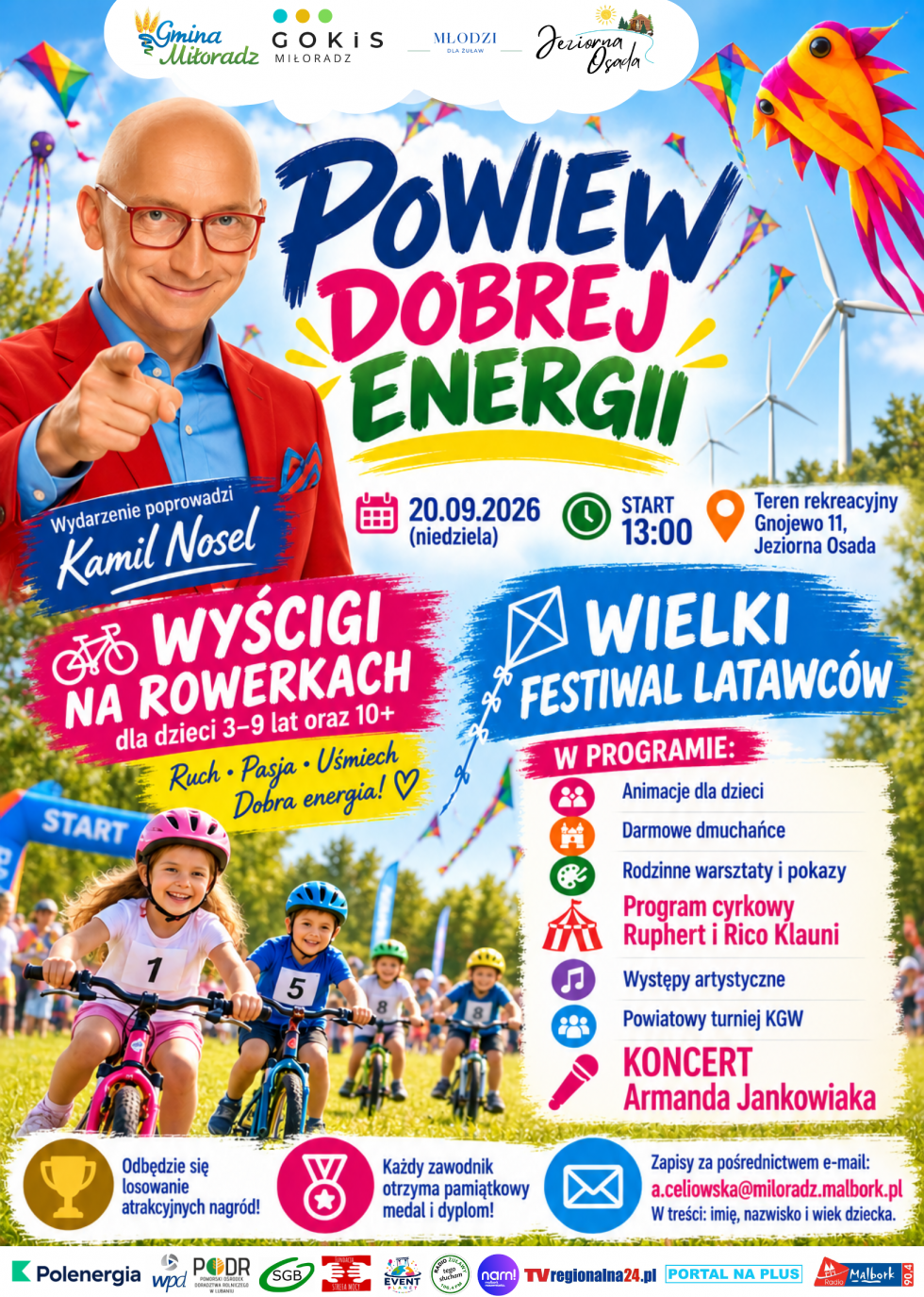 Aktywne Pożegnanie Lata w Miłoradzu. Festiwal Latawców, atrakcje dla rodzin i Powiew Dobrej Energii