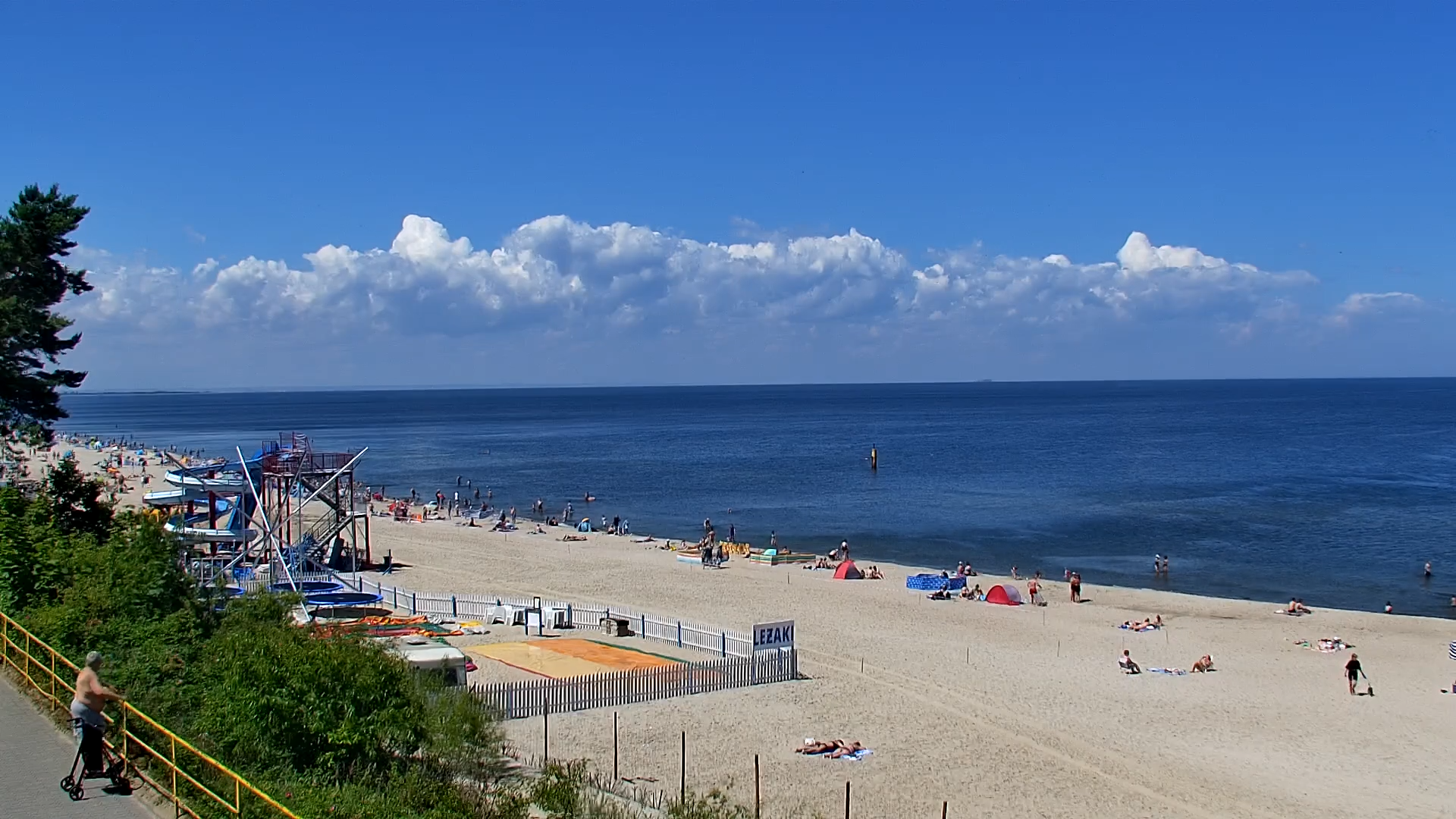 Stegna plaża: Bulwar Radiowej Jedynki. Kamera obrotowa - Aktualna pogoda&#8230;