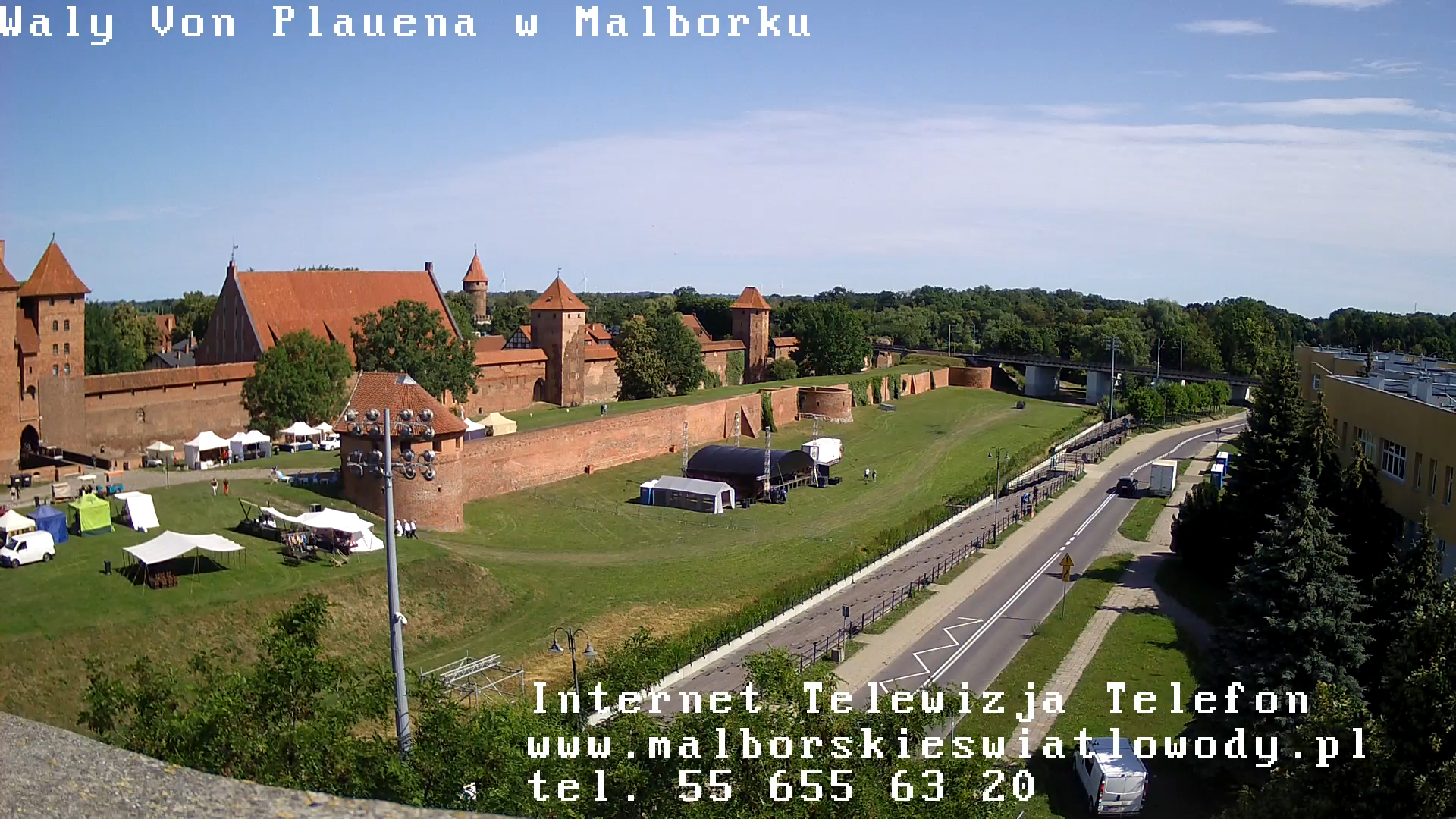Wały Von Plauena w Malborku kamera na żywo