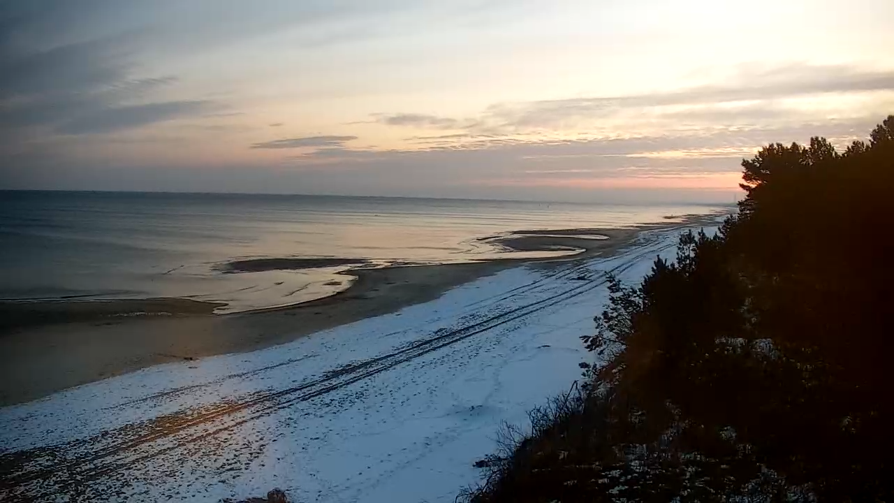 Krynica Morska plaża biała na żywo