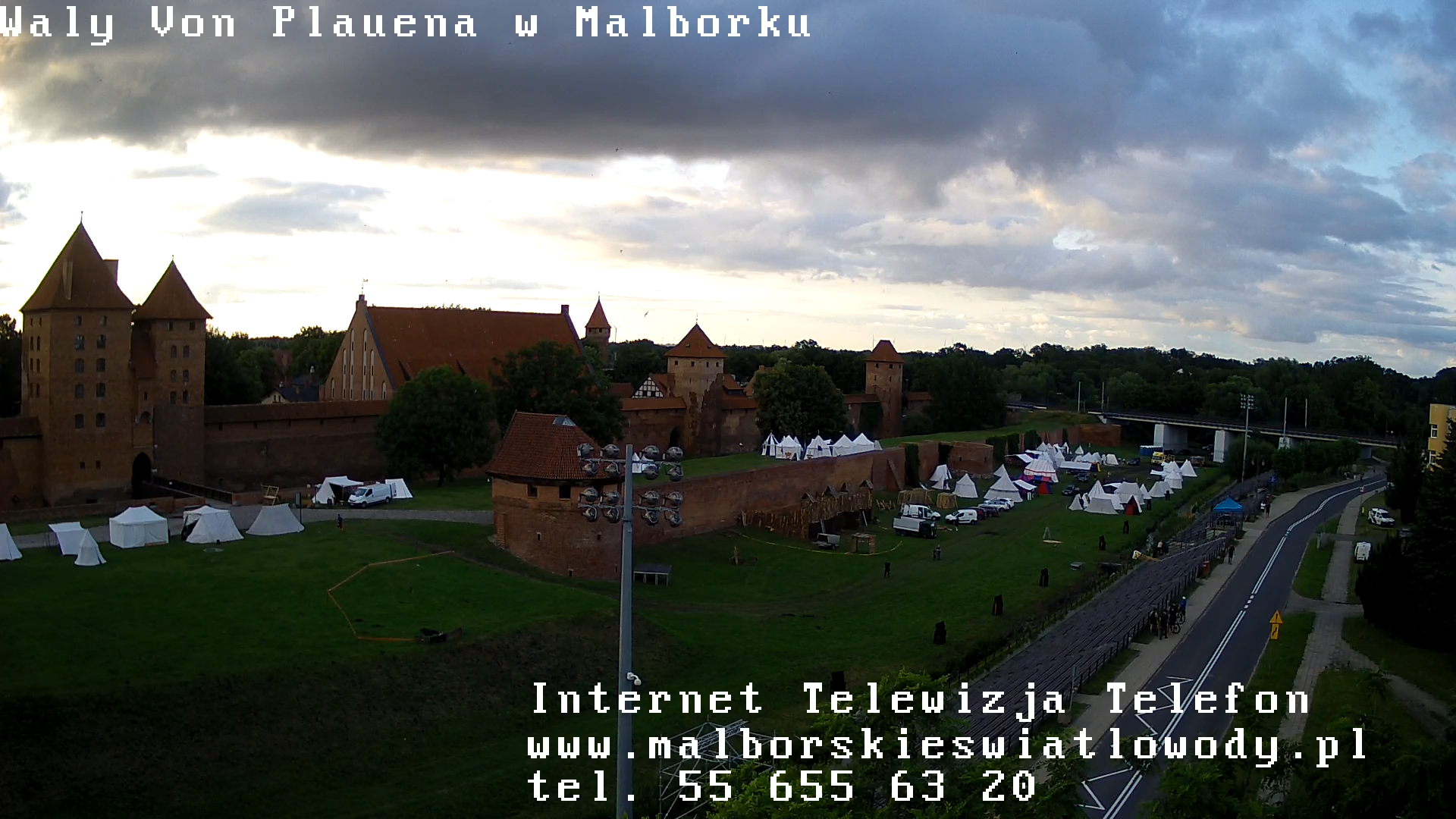 Oblężenie Malborka - Wały Von Plauena. Kamery na żywo w Malborku