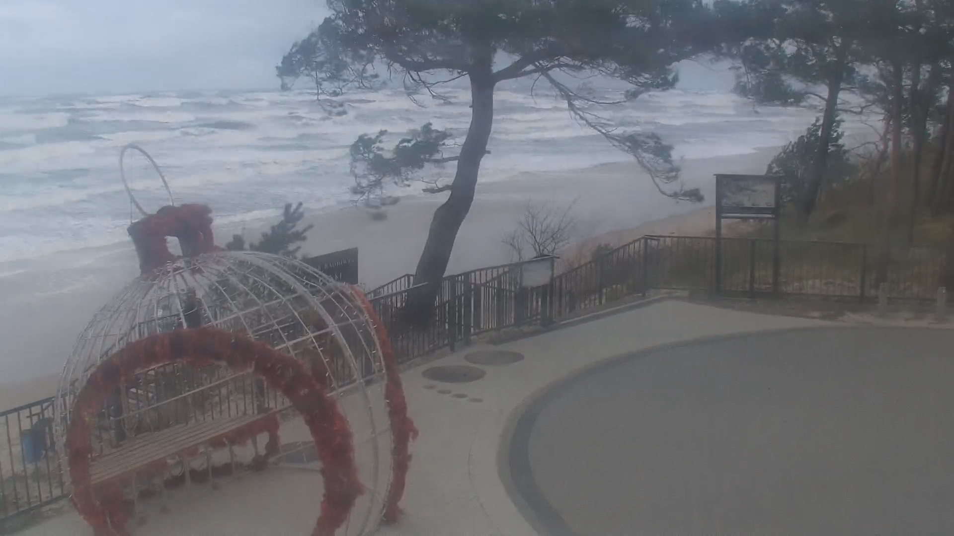 Stegna plaża: Bulwar Radiowej Jedynki. Kamera obrotowa - Aktualna pogoda…