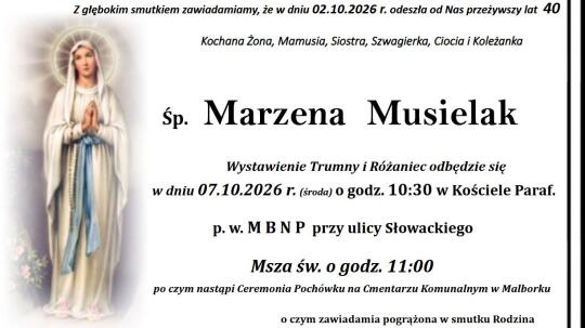Zmarła Marzena Musielak. Miała 40 lat