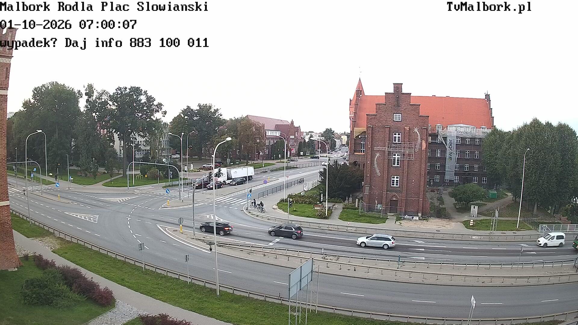 Podgląd: Malbork kamera Al. Rodła - Plac Słowiański - Droga Krajowa nr 22 i 55