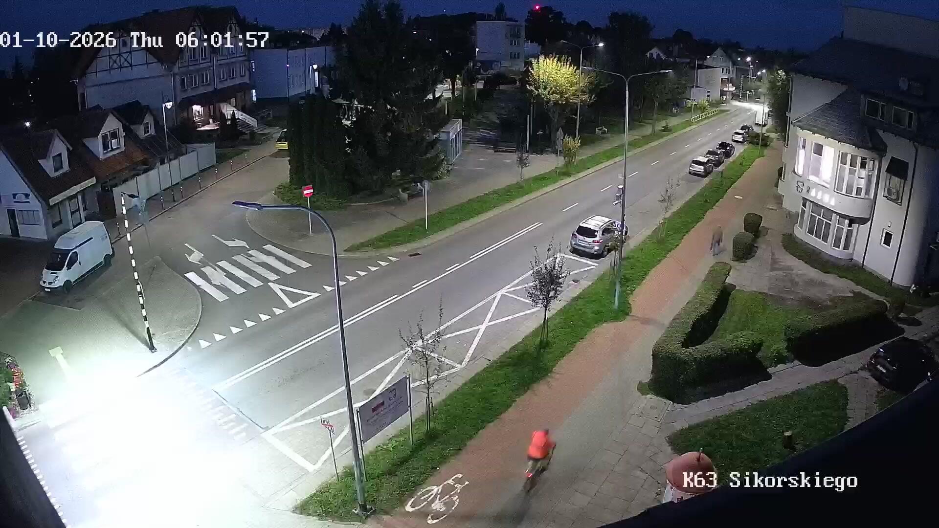 Podgląd: Nowy Dwór Gdański, ul. Generała Władysława Sikorskiego - Ernesta Wejhera. Zobacz na żywo