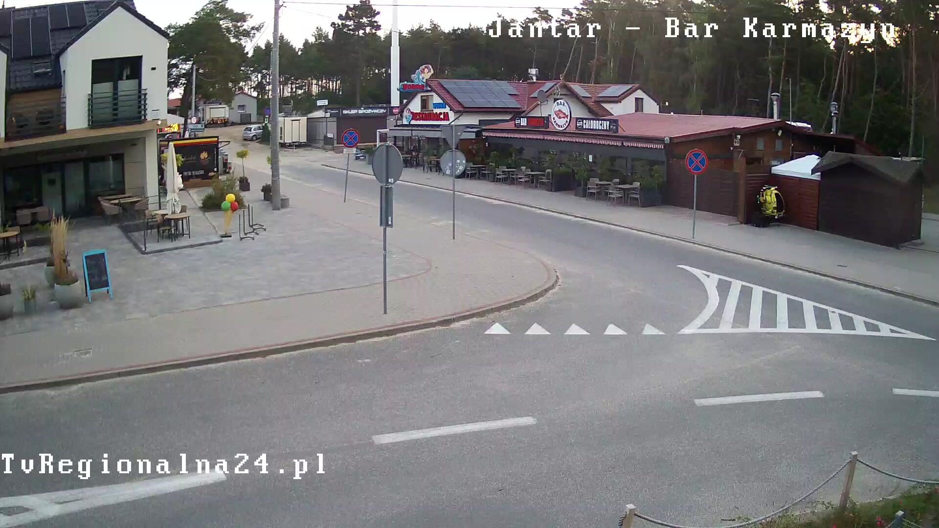 Podgląd: Bar KARMAZYN i Smażalnia Ryb zaprasza przez cały rok. Aktualna pogoda w Jantarze kamera on line  
